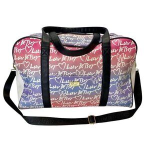 Luv Betsey by Betsey Johnson Multicolor Heart Graffiti Weekender Travel Bag